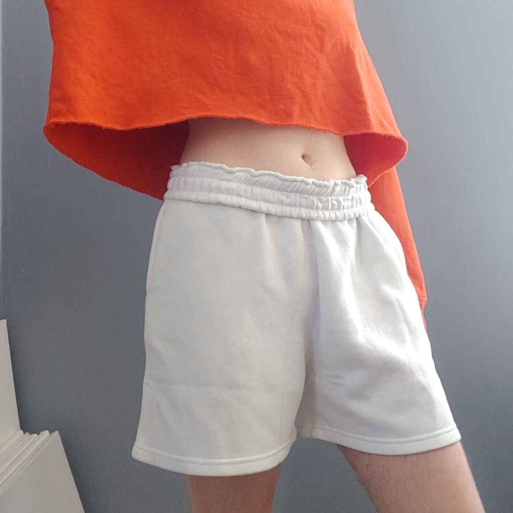 NWT white sweatshorts